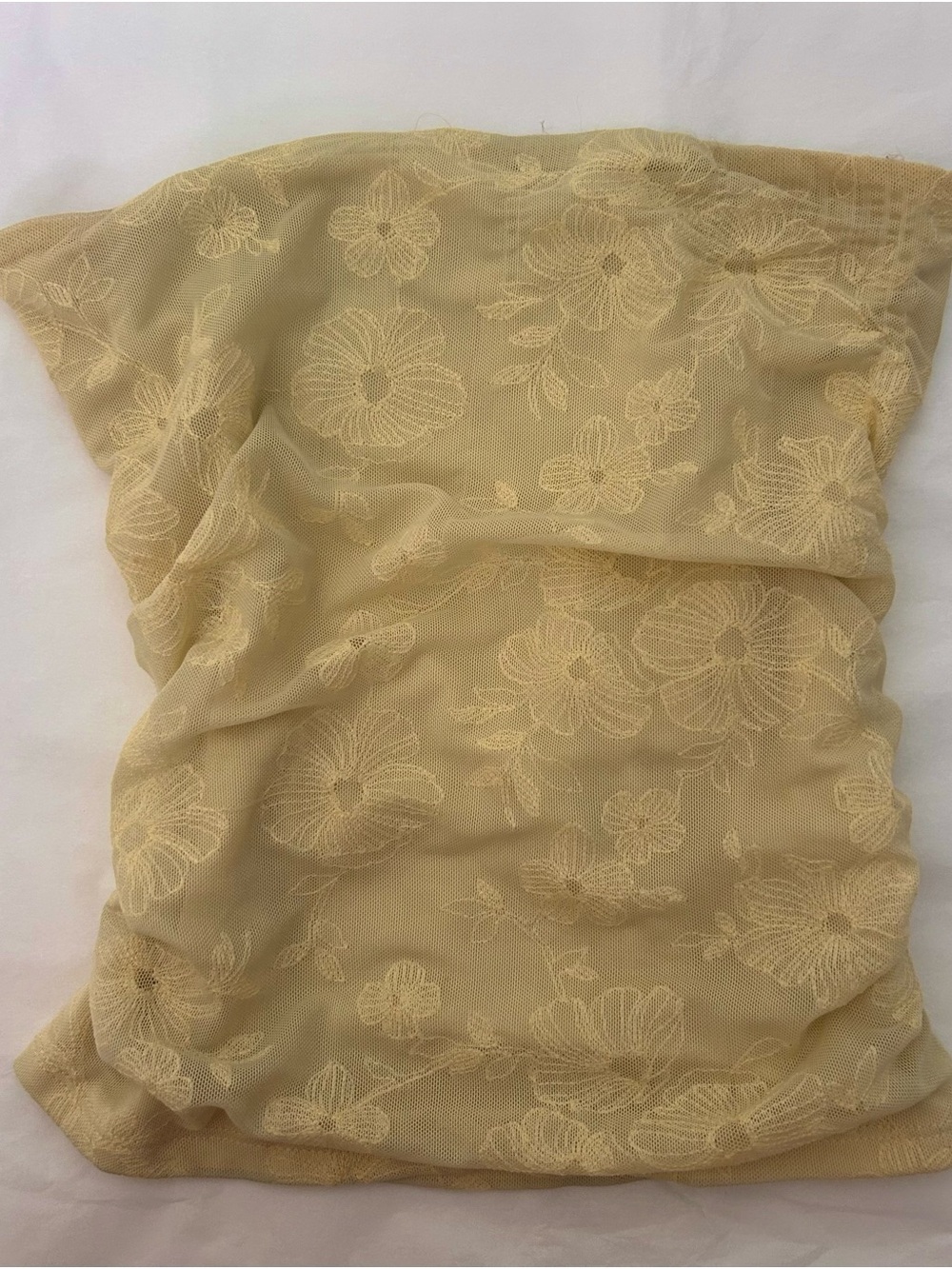 Garage Rosalie Ruched Yellow Tube Top